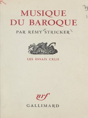 cover image of Musique du baroque